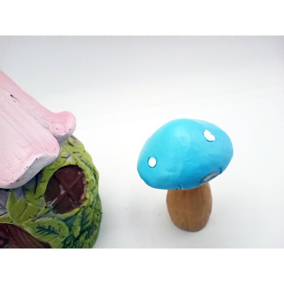 Fairy Garden Gnome 11 Piece Set Unicorns Frog Fairies Blue Mushroom Welcome Sign - Picture 10 of 14